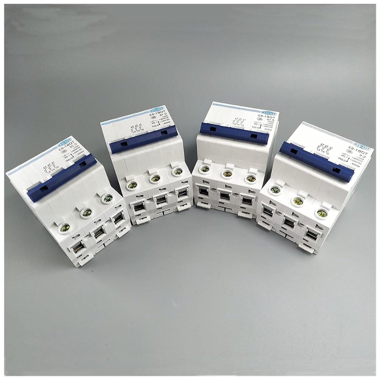 Stroomonderbreker 3P - MCB Schakelaar - Overbelasting Beveiligen - C Type Bescherming - 25A - Grijs