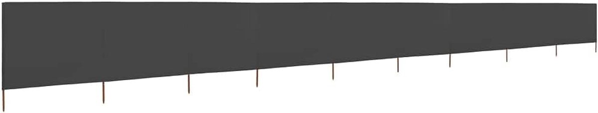 Windscherm Gordijn - Terrasscherm Tuinscherm - Buiten Zitten - Opvouwbaar 9-Panels - 1200 x 80 cm - Antraciet