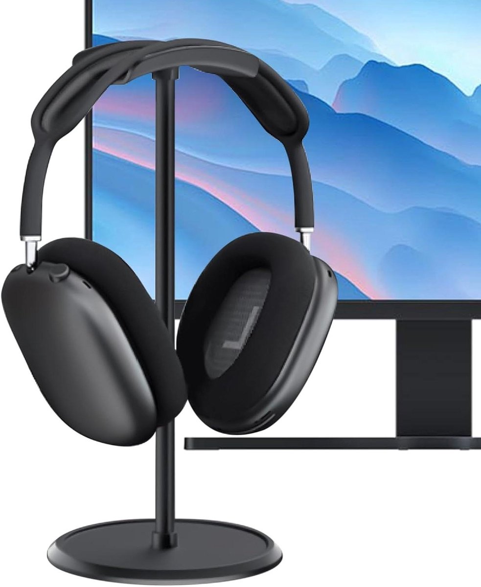 Hoofdtelefoon Standaard - Headset Houder - Bureau Organisatie - Gereedschapsloze Montage - 22 cm Hoog - Zwart