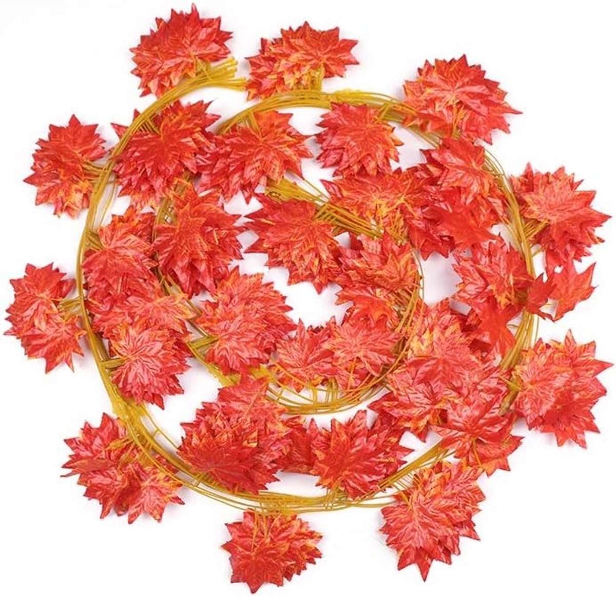 Virtubuy - Kunstmatige Maple Leaf Hanging Ivy Vine - 12PCS - 240cm Decoratie - Ideaal voor Herfstfeesten - Perfect voor Thuis en Tuin - Waterdicht