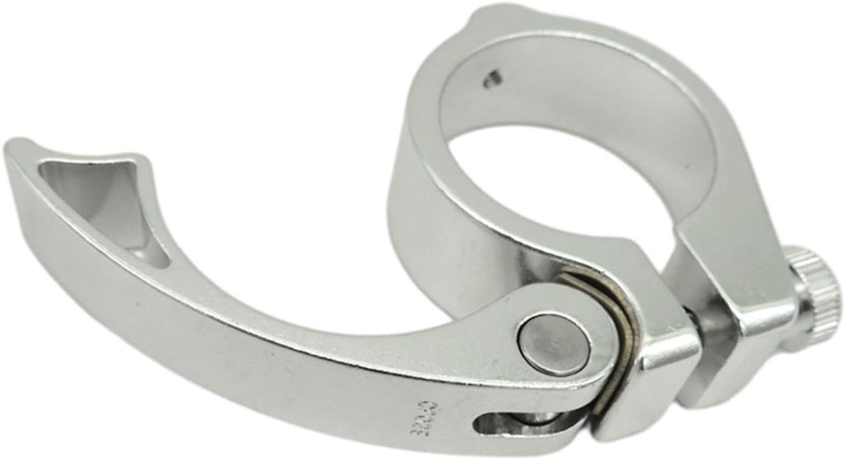 Fietszadelklem, zadelklem 2 stuks vouwfiets zadelpenklemmen racefiets 40 mm aluminium zadelpenklem zitbuis clip fietsaccessoires onderdelen (zilver)