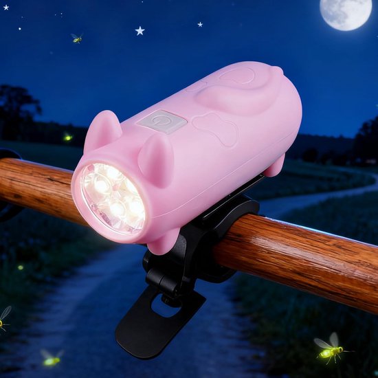 VHV - Fietslamp met bel - oplaadbare fiets voorlamp met hoorn - USB oplaadbaar - waterdicht - voor fiets, e-step, racefiets en mountainbike — afbeelding 3