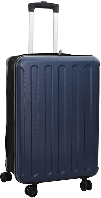 vidaXL Koffer met slot Donkerblauw 43 × 27 × 66 cm ABS Kunststof