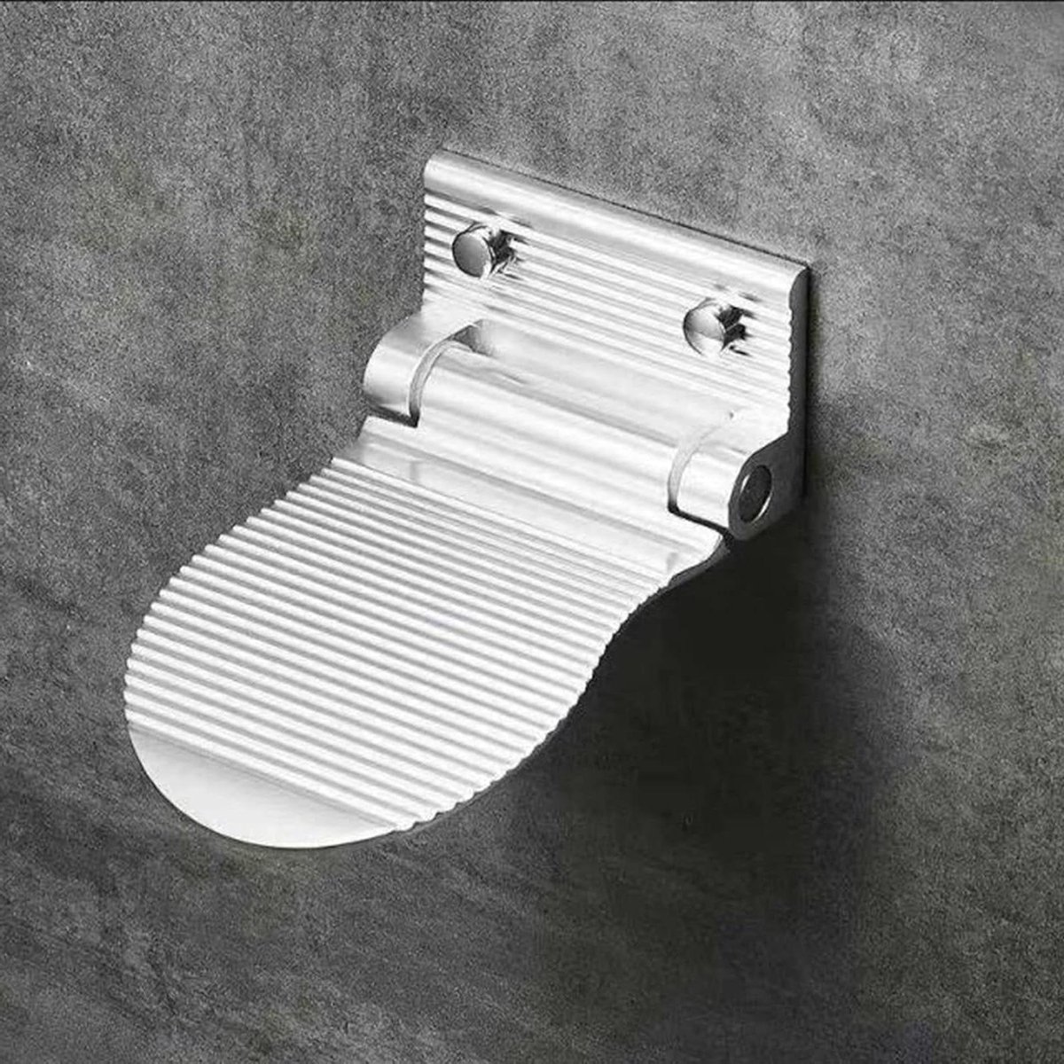 Douche Voetsteun - Voetenbank Pedalen - Scheren Benen - Opklapbaar Ruimtebesparend - 156 x 10 cm - Zilver