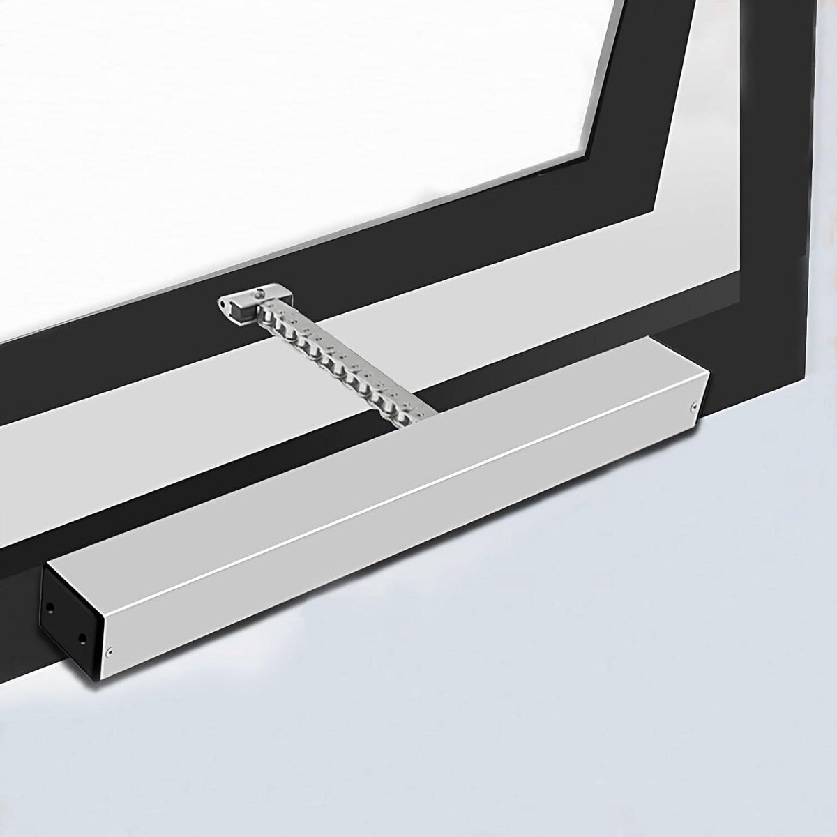 Elektrische Raamopener - Automatisch Ventilatiesysteem - Ventilatie Verbeteren - Stille Dubbellaagse Ketting - 500 mm - Zilver