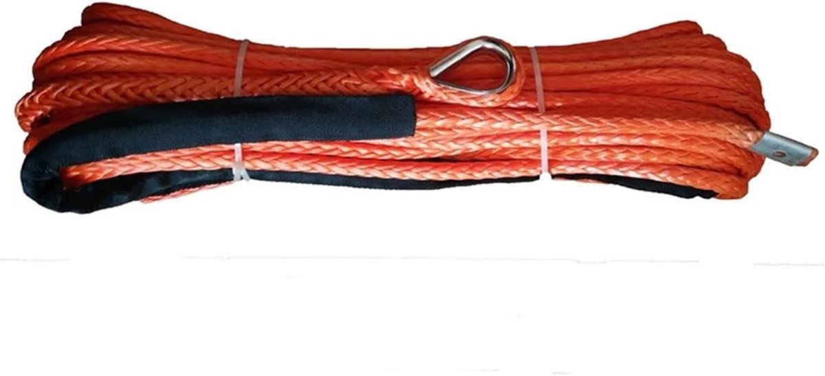 Sleepkabel - Lierkabel - Voertuigen Verplaatsen - Versterkte Lussen - 10 mm x 30 m - Oranje