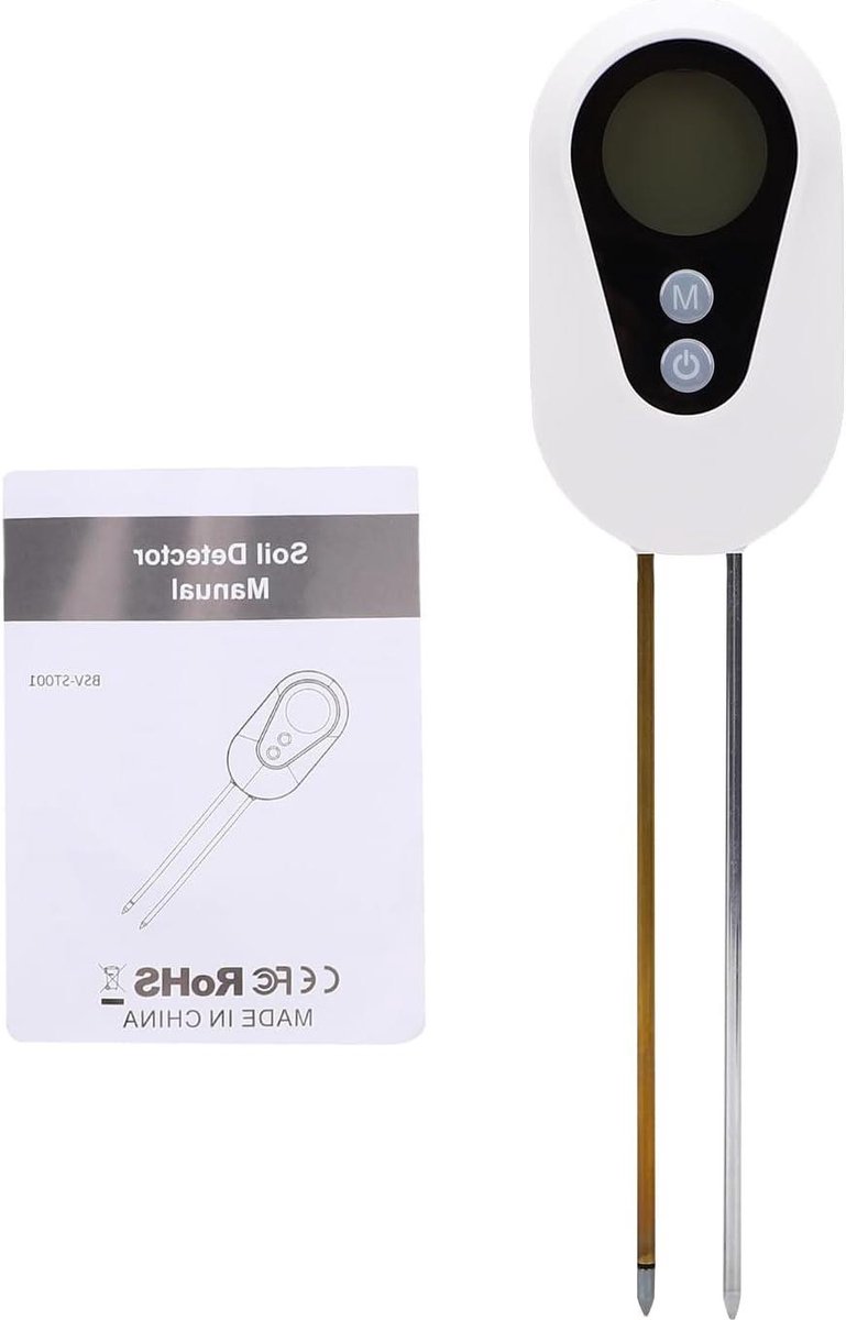 Digitale Bodemtester - Bodem Monitor - Planten Verzorgen - 4-in-1 Analyse - 30 cm - Zwart
