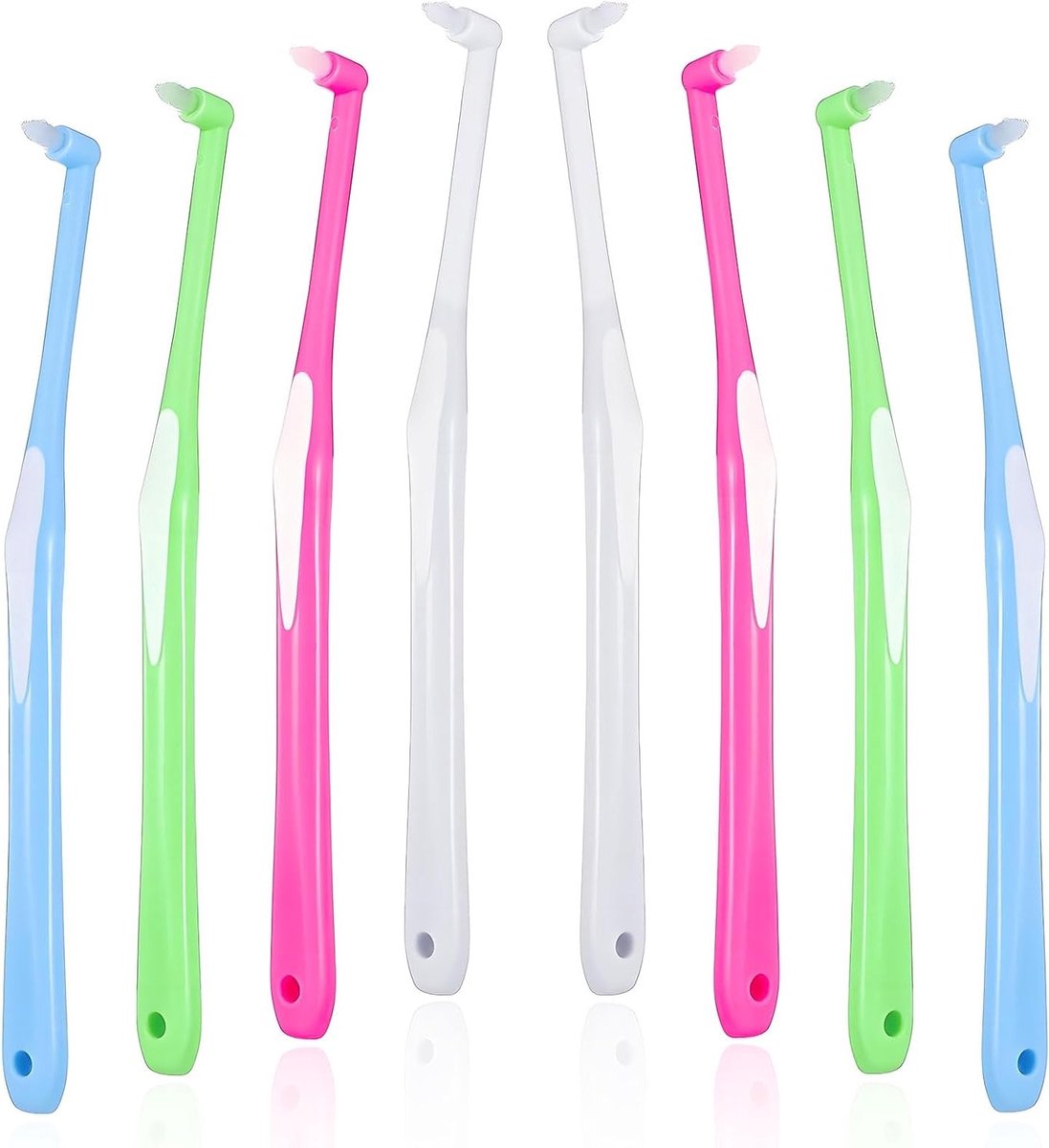 Tuft-tandenborstels Set van 8 - Orthodontische Tandenreiniging voor Beugels