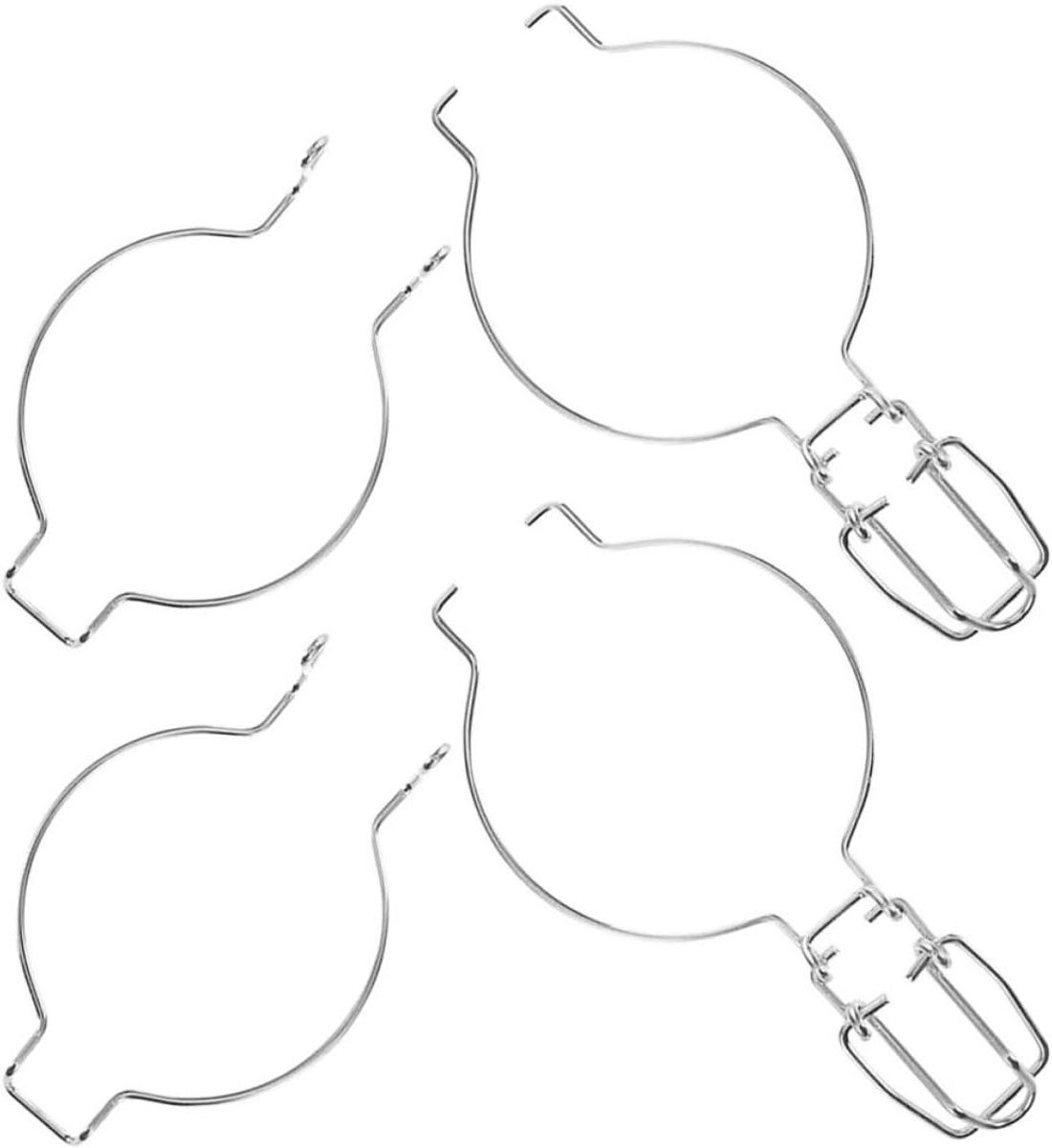 Glazen Weckpot Accessoires - Vervangende Onderdelen - Keuken Opslag - Roestvrij Staal Klem - 2 Stuks - Zilver