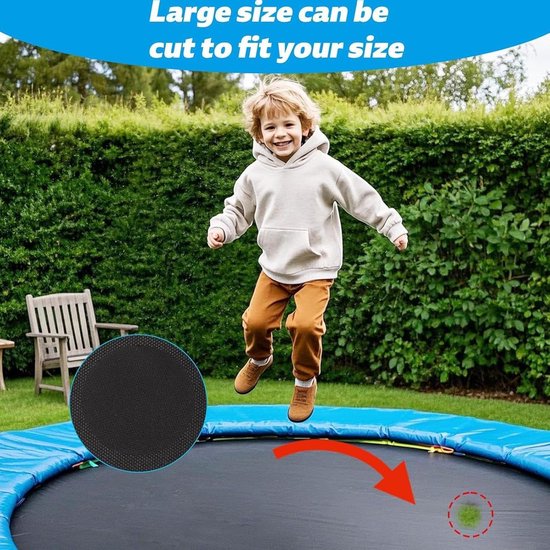 Trampoline Reparatie Set - Zelfklevende Patches - Buitenactiviteiten Onderhoud - Scheurbestendig Materiaal - 7 Delig - Zwart — afbeelding 4