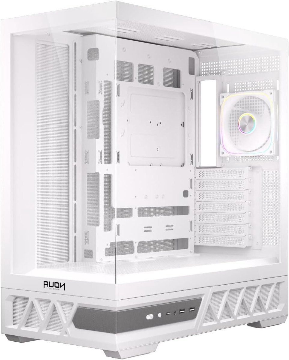 Gaming PC Behuizing - Mid Tower - Krachtige Setup - Gehard Glas - ATX - Wit