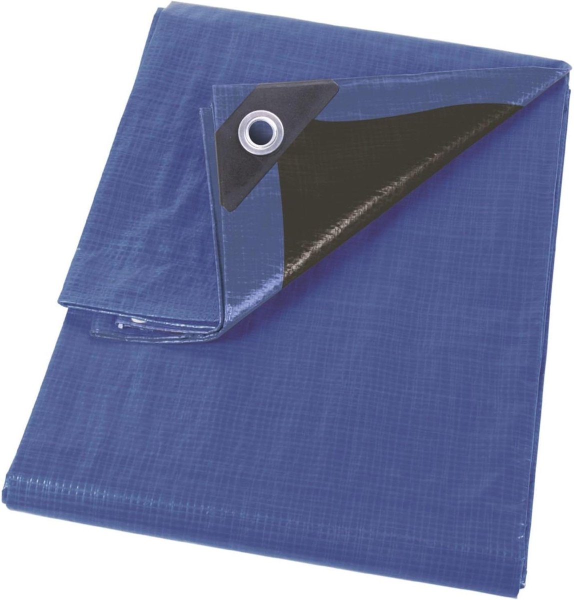 Waterproof Zeil - Beschermend Doek - Tuin Beschermen - Versterkte Hoeken - 3 x 4 Meter - Blauw/Zwart