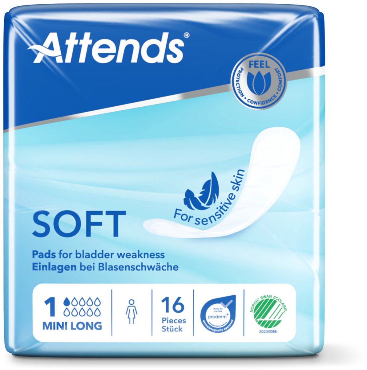Attends Soft 1 Mini Long - 12 pakken van 16 stuks