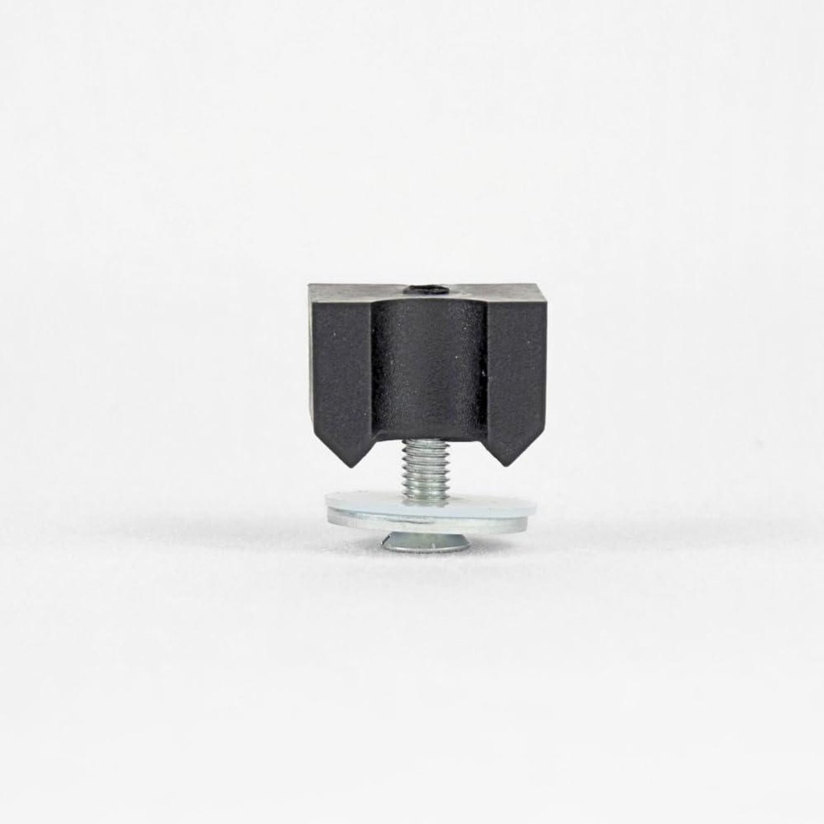 Rail Stopper - Nylon Dop - Schuifdeuren Beveiligen - Eenvoudige Montage - 27x19x21 mm - Zwart