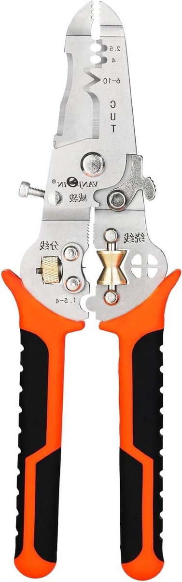 Draadstripper - Multitool Tang - Elektrisch Werk - 10-in-1 Functionaliteit - 7 Inch - Oranje