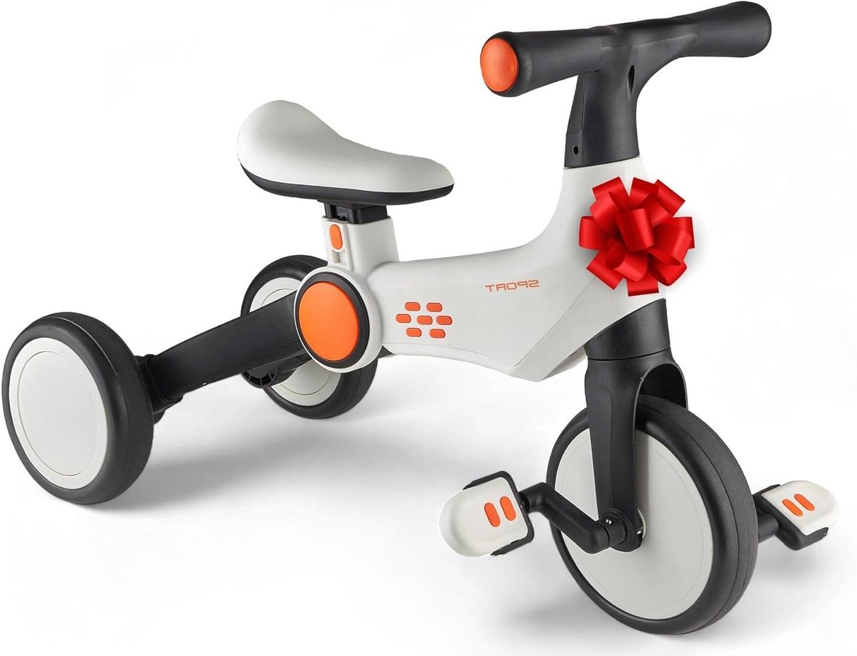 Loopfiets Driewieler - Kindervoertuig - Ontwikkeling Balans - 3-in-1 Verstelbaar - Vanaf 32cm - Blauw