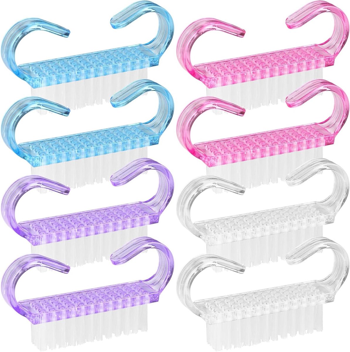 8x Nagelborstels Set - Nagelknipper & Vingernagel Reinigingstool voor Manicure en Pedicure