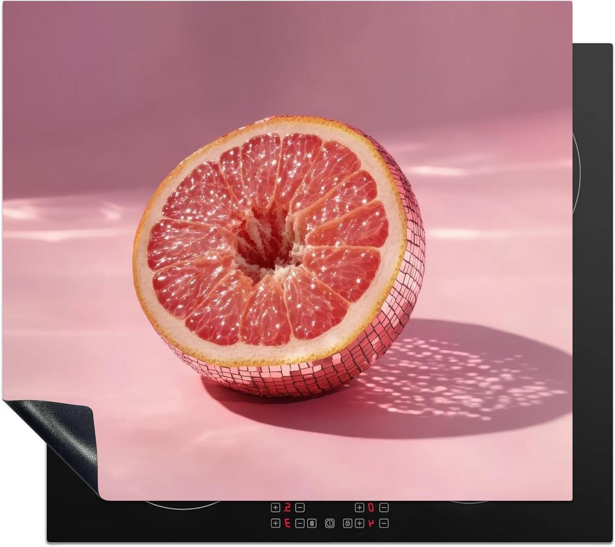 Inductie Beschermer - Kookplaat Mat - Extra Werkruimte - Unieke Foto Print - 60x52 cm - Roze