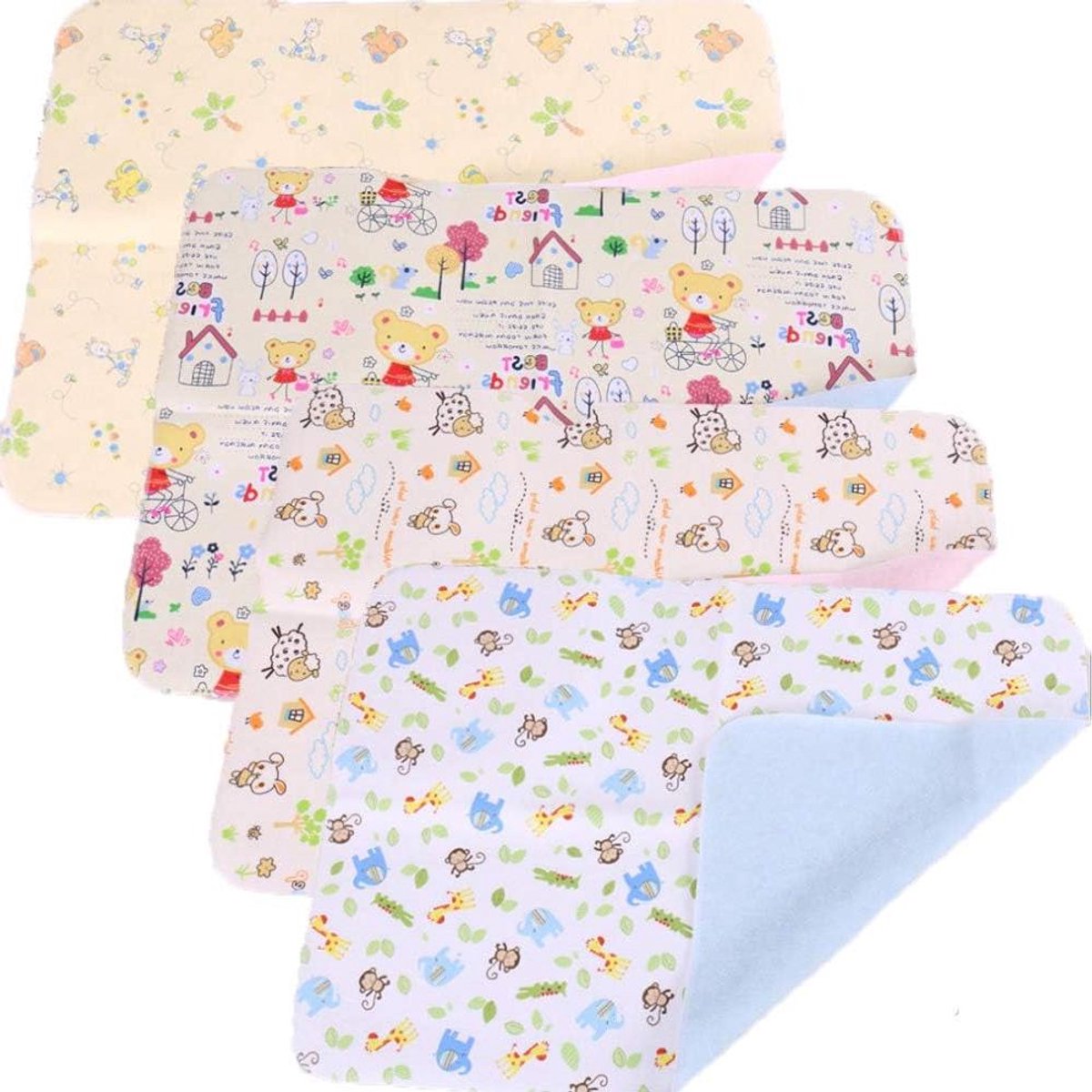 Aankleedkussens Baby - Verschoningsmatjes Katoen - Baby Verschoont Makkelijk - Zacht En Waterdicht - 45 x 30 cm - Meerdere Kleuren