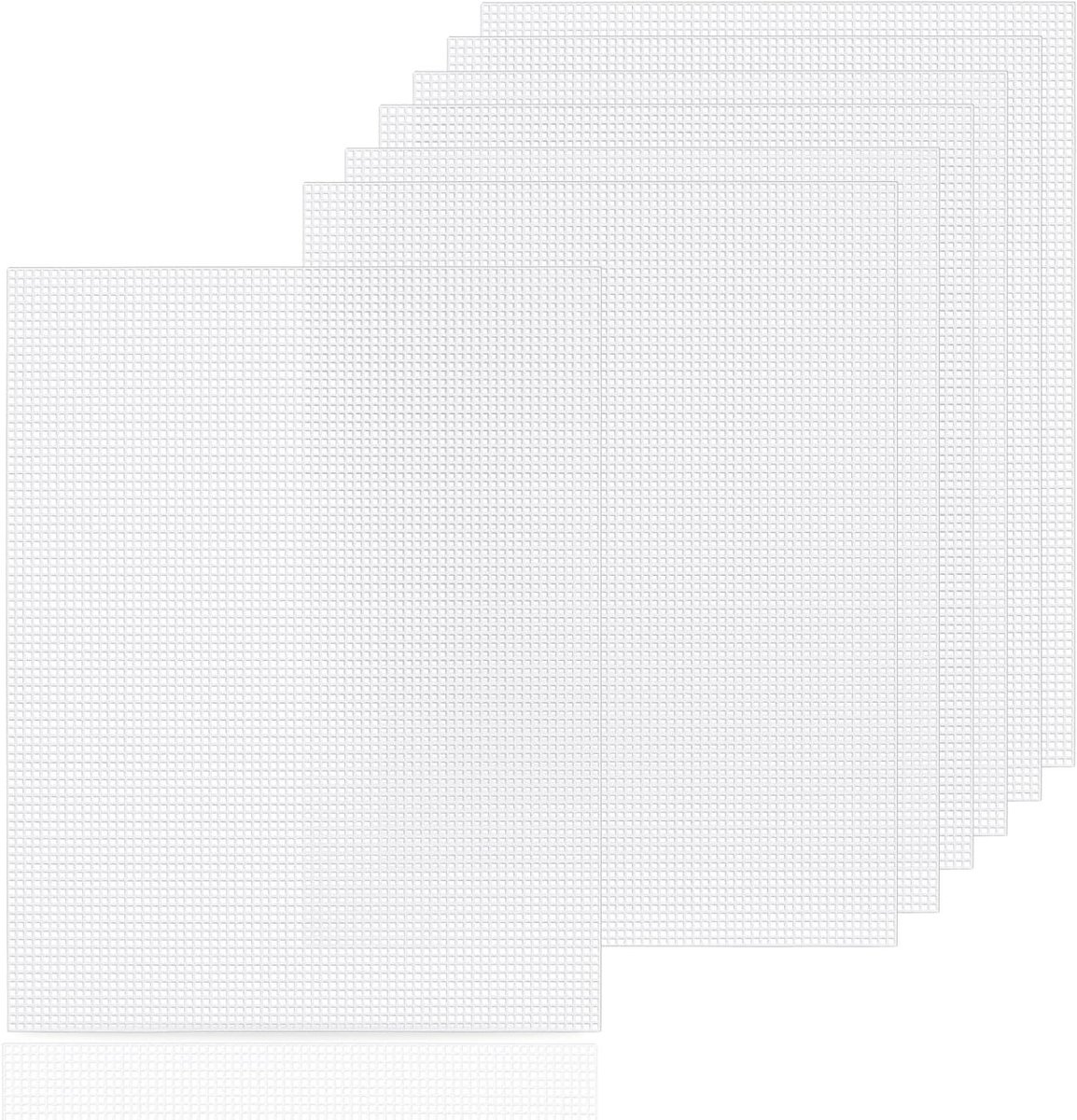 Plastic Canvas Platen - Plastic Gaas Borduren - Doe-het-zelf Handwerk - Flexibel Waterdicht Materiaal - 10.5 x 13.5 Inch - Transparant