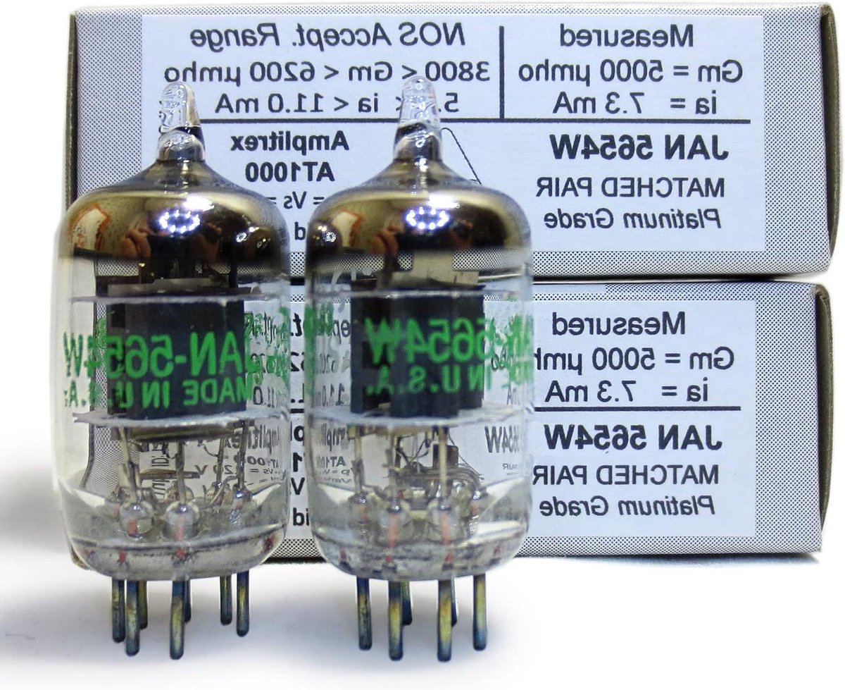 Vacuüm buizen - Audio buizen - Audio versterking - Laag geluidsniveau - 2 stuks - Zilver