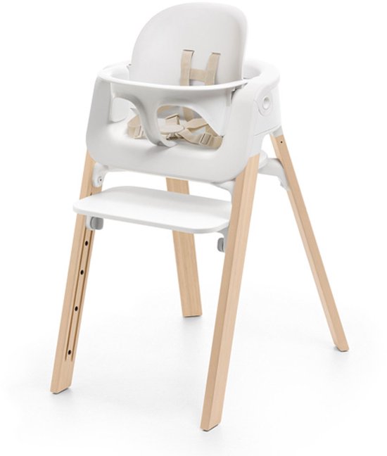 Stokke Steps Kinderstoel - Bundel met babyset, veiligheidstuigje en tray - White/Natural van Merkloos — afbeelding 4
