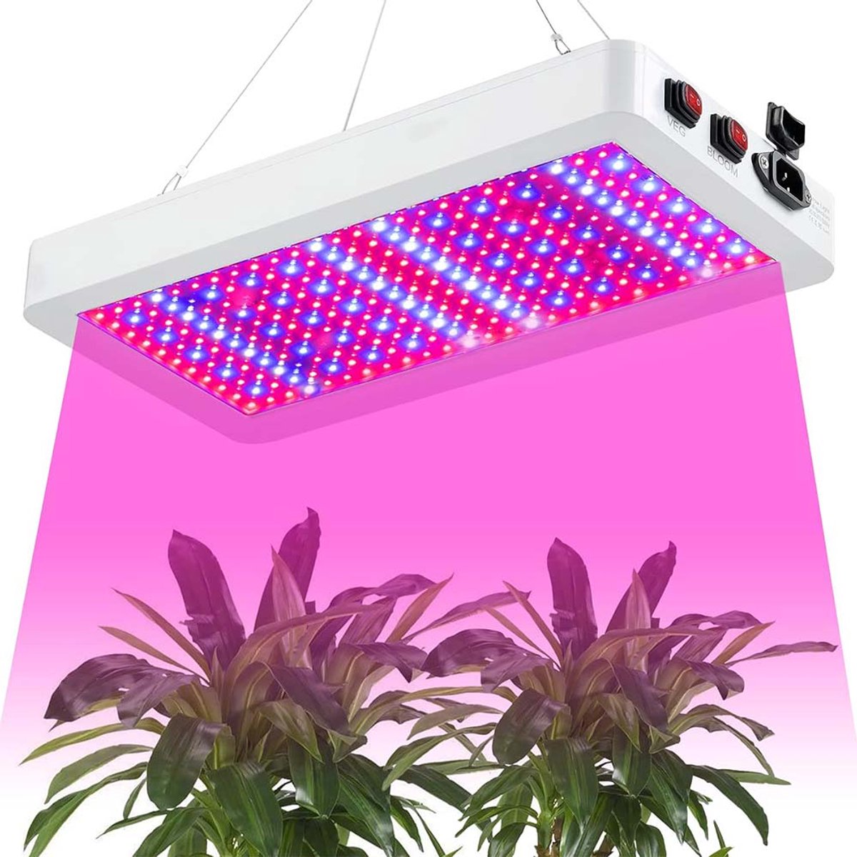 Led Groeilamp - Kweeklamp - Full Spectrum - Groei & Bloei - Grow Light - Groeilamp Full Spectrum - 28 Watt - 31.5 X 20 cm - 216 LEDs