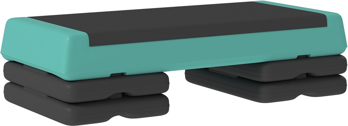 SPORTNOW Aerobic oefening stepper-PE-77L x 36B x 20,5H cm-Groen