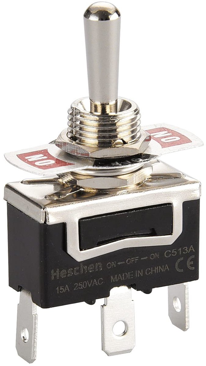 IMstore - Metal Toggle Switch - Schakelaar - 3 Posities - 15A - 250VAC - Duurzaam en Betrouwbaar - Ideaal voor Elektrische Toepassingen - Comp...