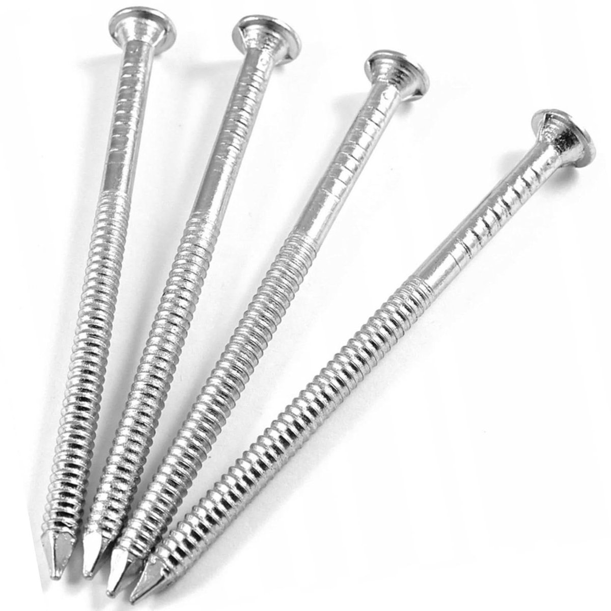 Ringschacht Nagels - Verzinkte Spijkers - Houtbewerking Projecten - Corrosiebestendig Staal - 2.5x60mm - Zilverkleurig