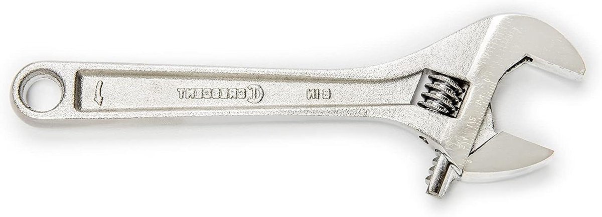 Verstelbare Moersleutel - Gereedschap Sleutel - Vastzetten Bouten - Grote Knurl Aanpassing - 152 mm - Zilver