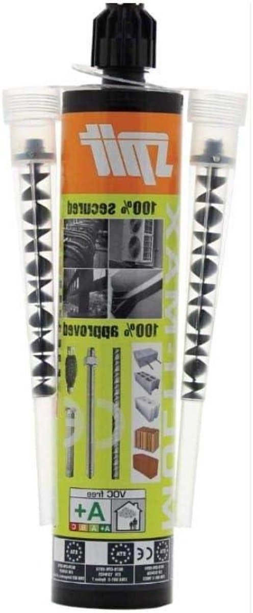 Chemische Mortel - Injectieanker - Bevestigen in Steen - Brede Toepassing - 280 ml - Grijs