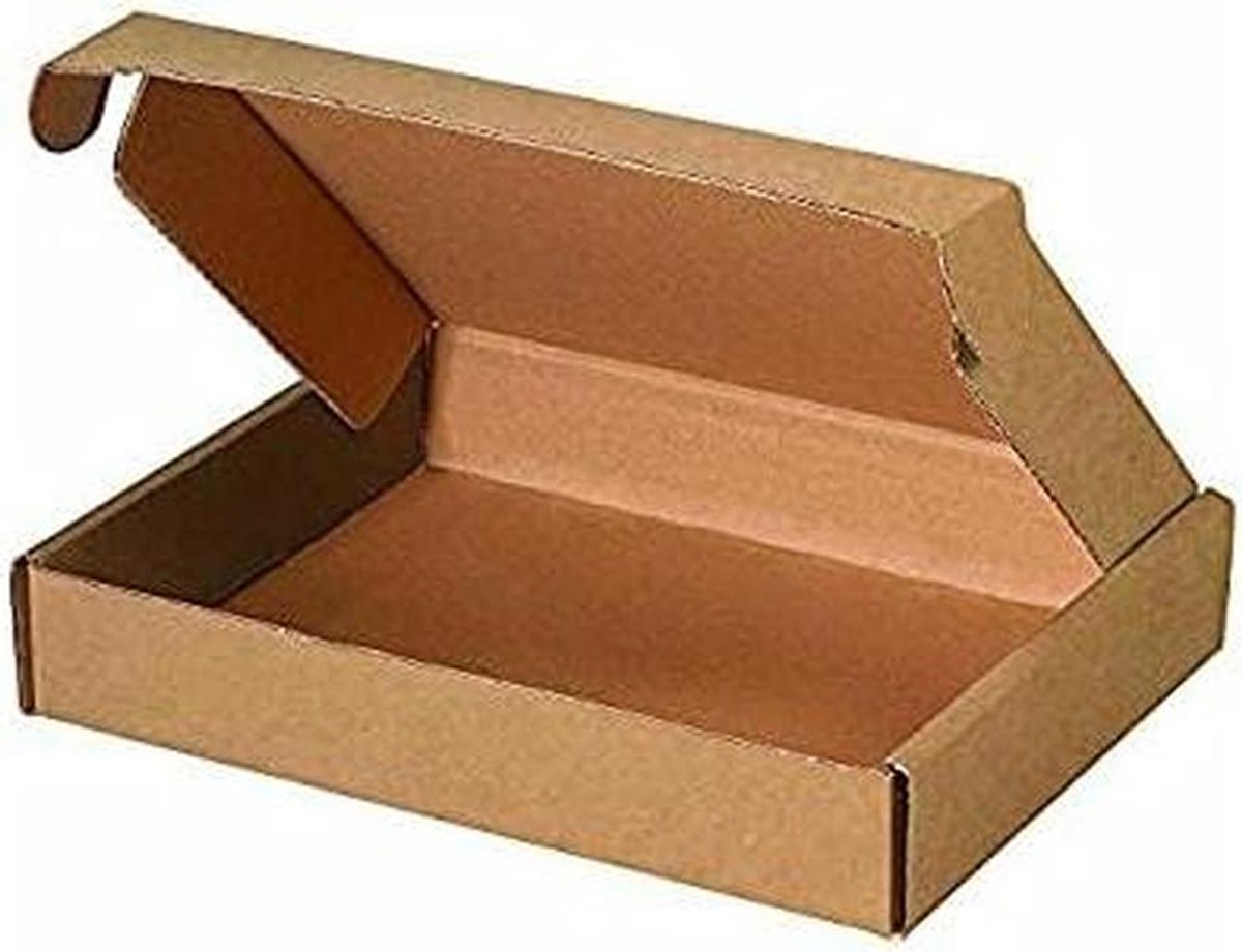 Verhuisdozen Plat - Verzenddozen Karton - Veilig Verpakken - Licht en Robuust - 10 Stuks 21.5cm - Havana