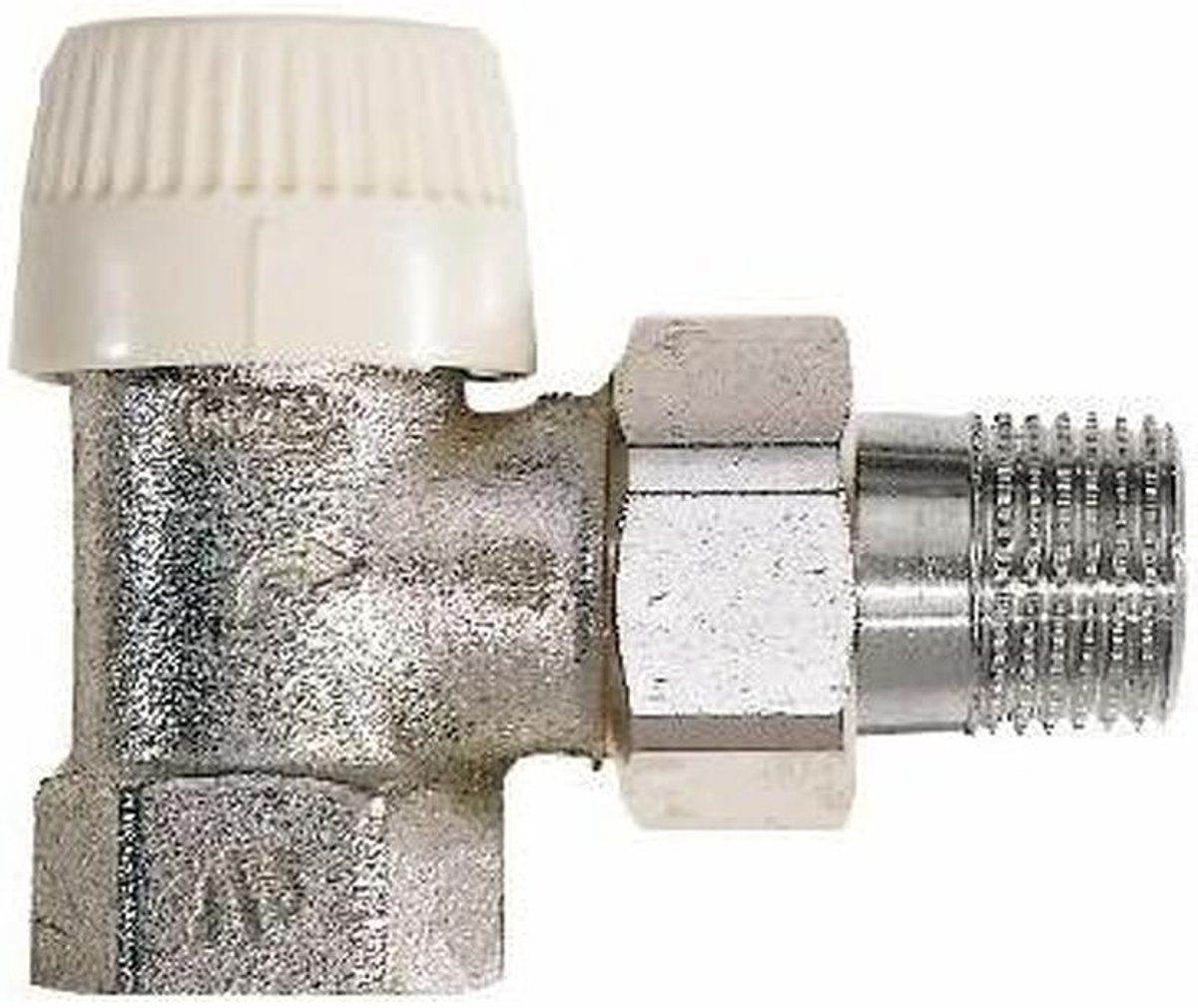 Thermostaatventiel - Radiatorventiel - Verwarming Regelen - 1/2 Inch Hoek - M30 x 15 - Zilver
