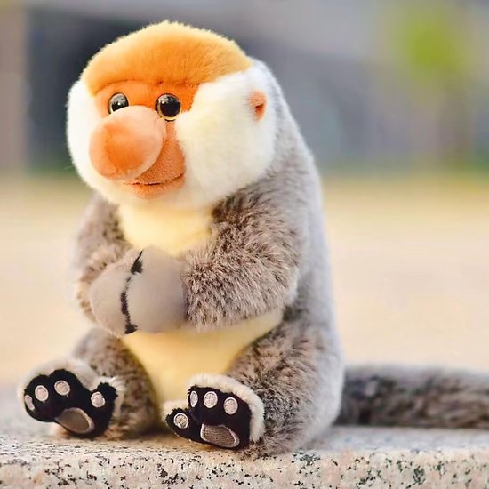 Zacht aap pluche - Knuffel dier - Kinderkamer decoratie - Realistische details - 27 cm - Bruin — afbeelding 5