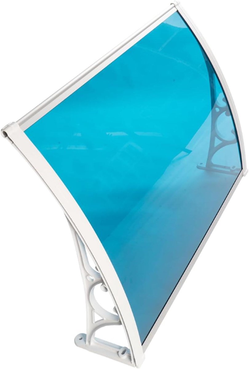 Overkapping Huisdeur - Afdak Luifel - Bescherming Buiten - UV-Bescherming - 100x120cm - Blauw Aluminium