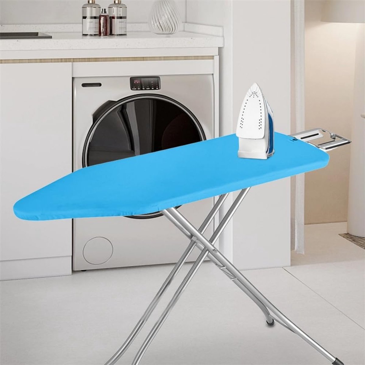 Strijkplankhoes - Strijkplankovertrek - Glad Strijken - Elastische Rand - Verstelbaar - Blauw