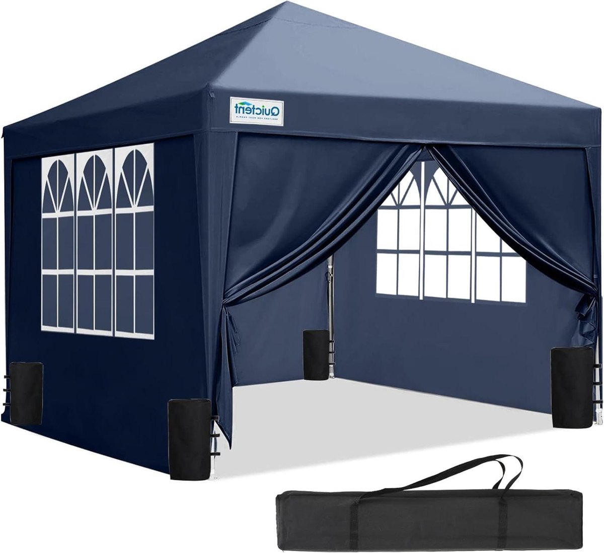 Vouwpaviljoen - Partytent Tuinpaviljoen - Buitenfeesten Organiseren - Waterdicht UV-beschermd - 3x3 meter - Blauw