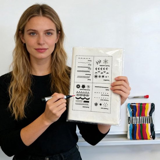 Borduurboek Set - Handleiding Quilten - Creatief Leren - Stapsgewijze Instructies - 16 x 24 cm - Niet Gespecificeerd — afbeelding 3