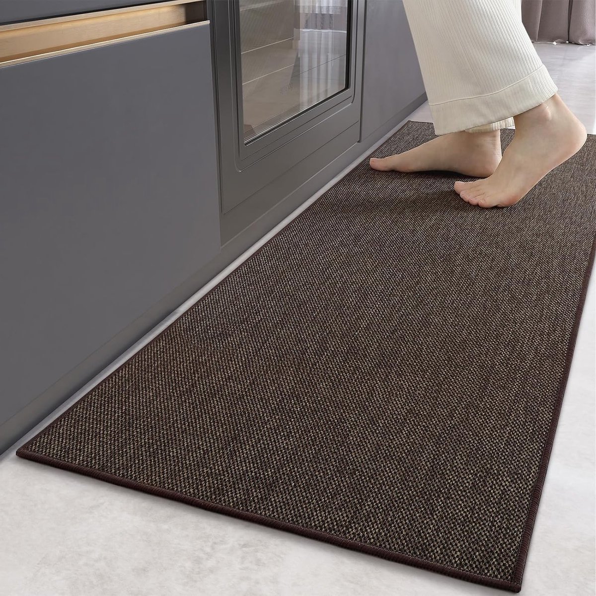 Antislip Wasbare Keukenlopers 43x120cm - Dun, Absorberend en Makkelijk Schoon te Maken Vlo