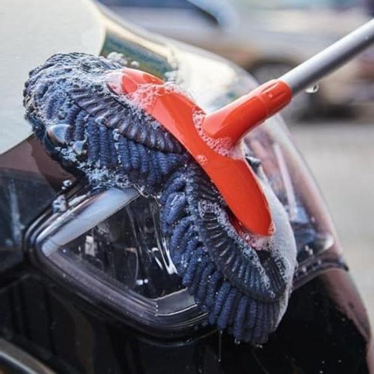 Autowasborstel - Voertuigreiniger - Auto Onderhoud - 360 Graden Draaibaar - 80-115 cm - Blauw