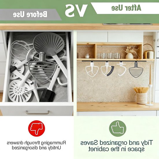 4 Stuks Houder voor Kitchenaid Blender Accessoires, Organizer voor Keukenaccessoires, Haak voor Opberging van Keukenhulpstukken, Zwart van Merkloos — afbeelding 4