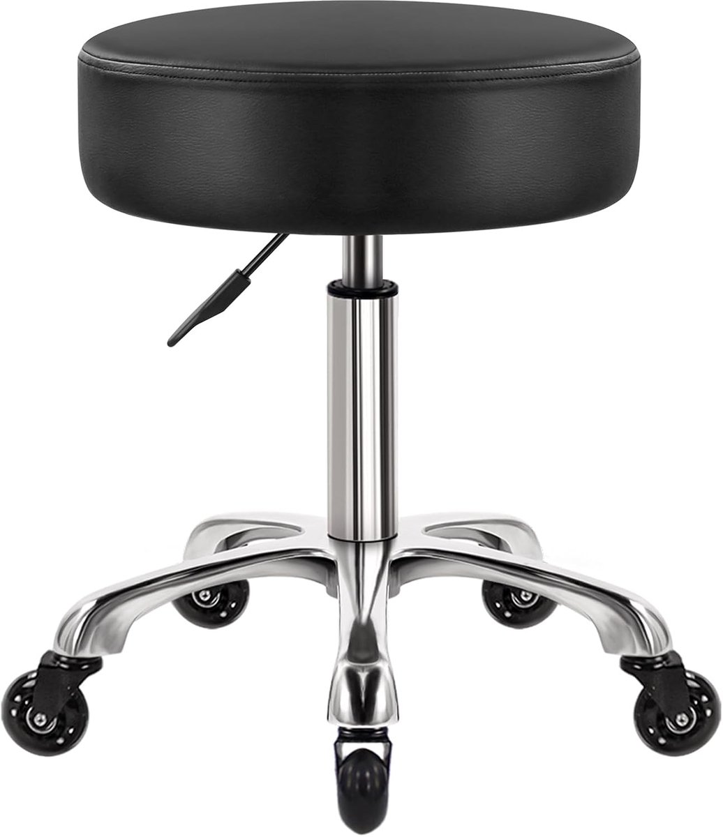 Zadelkruk op Wielen - Kapperskruk Ergonomisch - Tabouret zitkruk