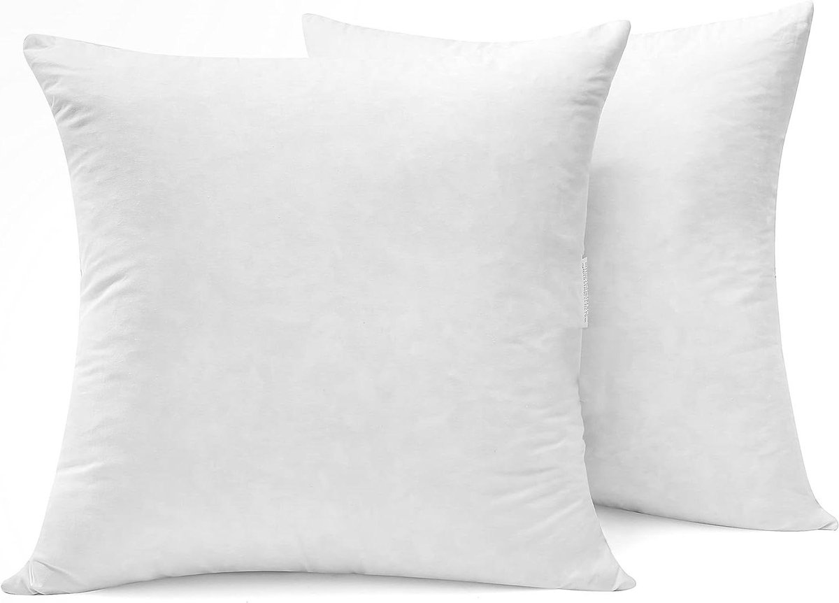 Kussen Inzetstukken - Kussen Vulling - Decoratieve Kussens - Dubbellaags Donsbestendig - 45x45 cm - Wit