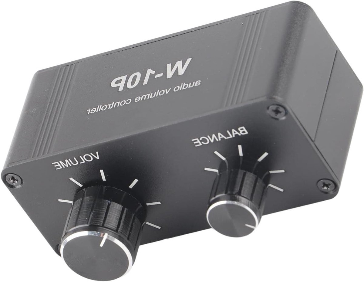 Mini Audio Volume Controller - Koptelefoon Fader - Audio Instellen - Verliesvrije Signaaloverdracht - 88 x 38 x 38.5 mm