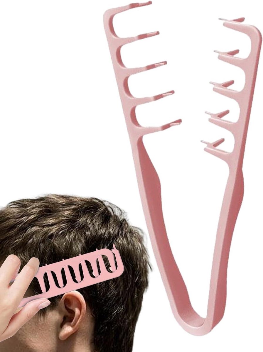 Haarkam voor Volume - Stylingkam Ontklittingsborstel - Haar Stylen - Naadloos Ontwerp - 23 cm - Zwart
