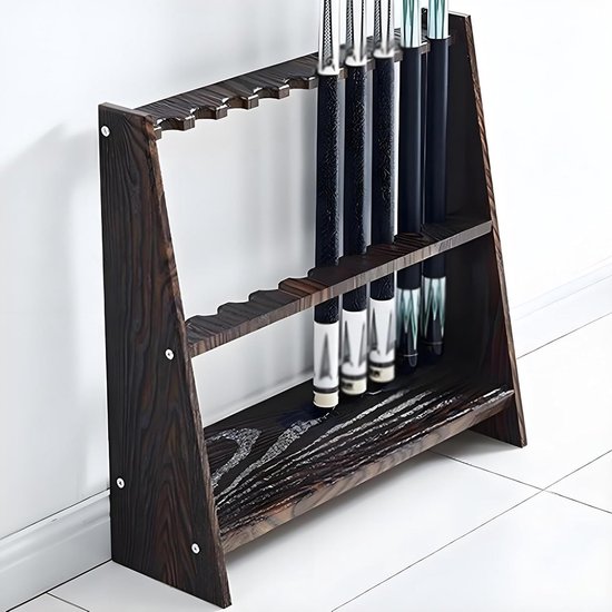 Biljartkeu Rekken - Pool Cue Houder - Keuen Organiseren - Vloerstaand Ontwerp - 60x20x58cm - Niet gespecificeerd — afbeelding 2