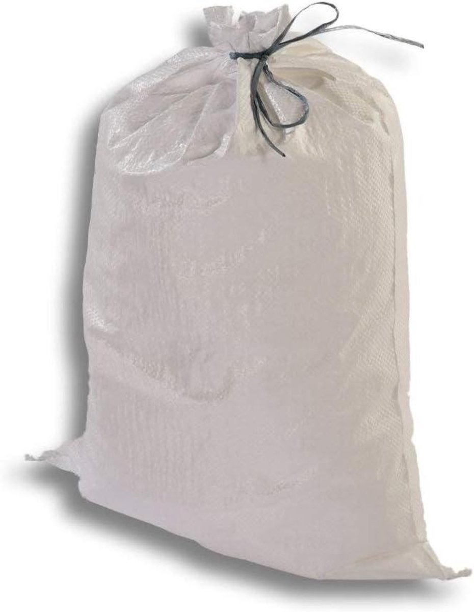 Stoffen Zakken - PP Zakken Tuinafval - Opbergen Tuinafval - Scheurvast Polypropyleen - 65 x 135 cm - Wit