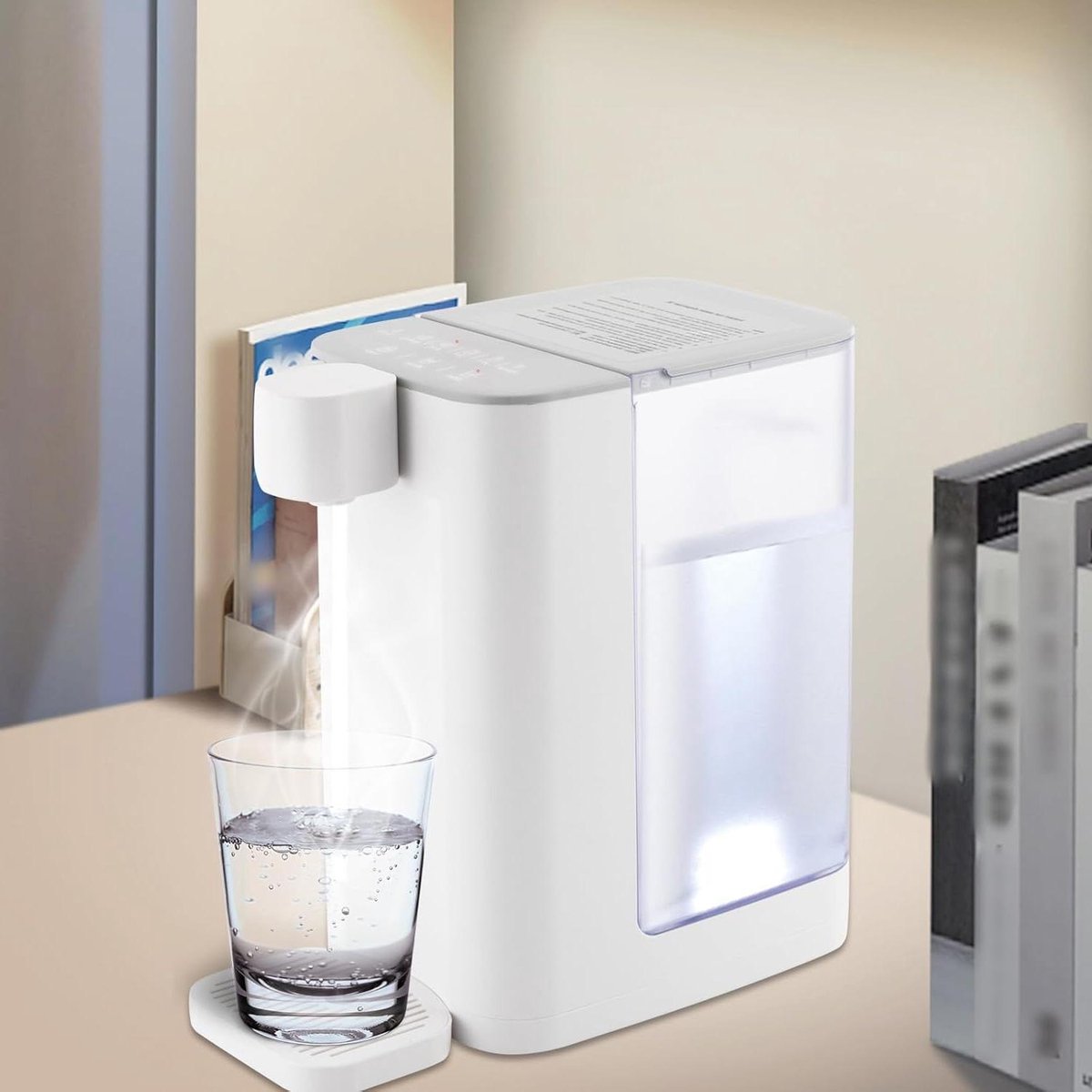 Direct Heetwater Dispenser - Directe Waterkoker Instant - Snel Water Verwarmen - 5 Temperatuur Opties - 3 Liter - Wit