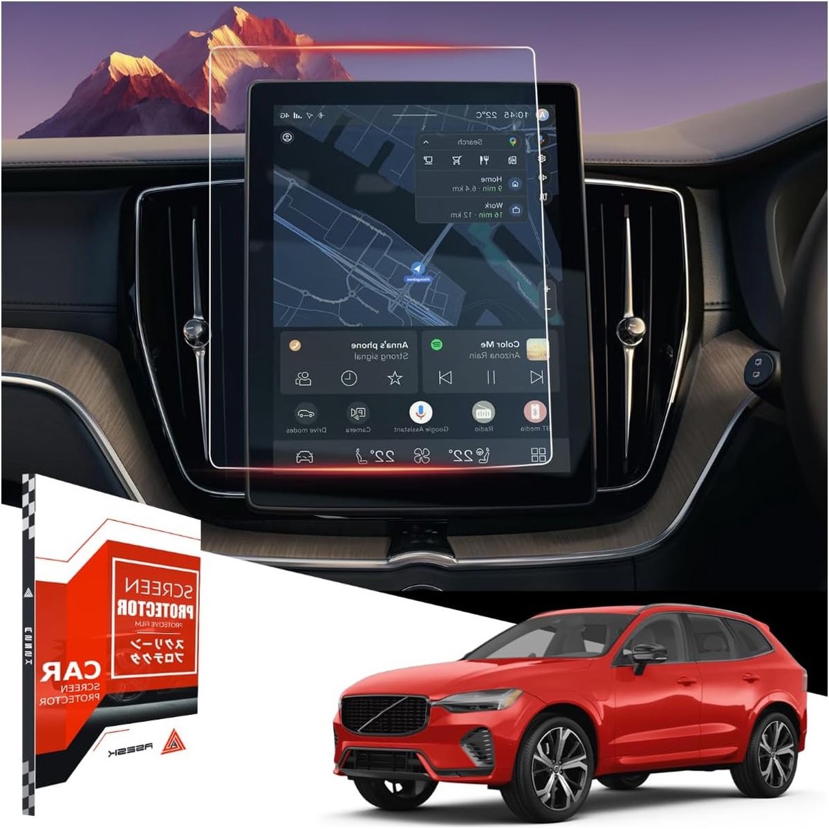 Displaybeschermfolie voor XC60 PHEV 2025, 9H gehard glas, navigatie touchscreen bescherming, accessoires voor optimale veiligheid